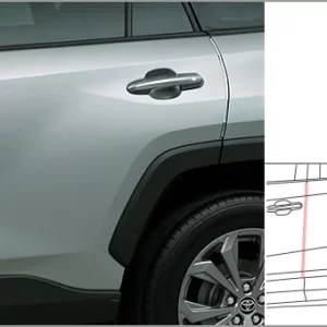 Toyota Genuine Plated Door Protector for RAV4