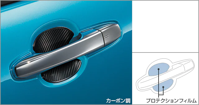Toyota Genuine Carbon Type Door Handle Protector for Toyota RAIZE