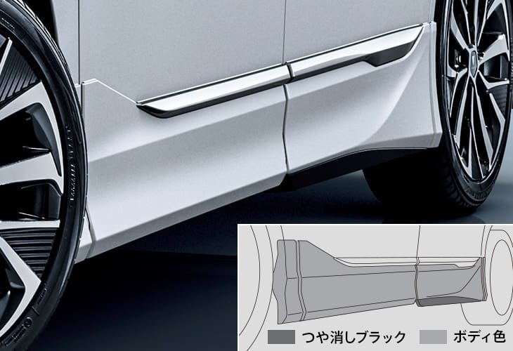 Modellista Aero Side Skirts for Universal Steps for Toyota Noah 2022~