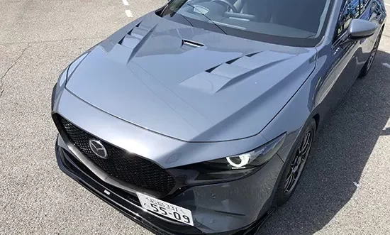 LEG MOTOR SPORT FRP OD Cooling Bonnet for MAZDA3 BP