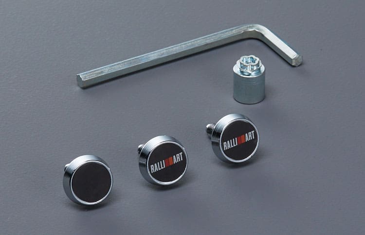 RALLIART License Plate Lock Bolt for Mitsubishi DELICA D:5