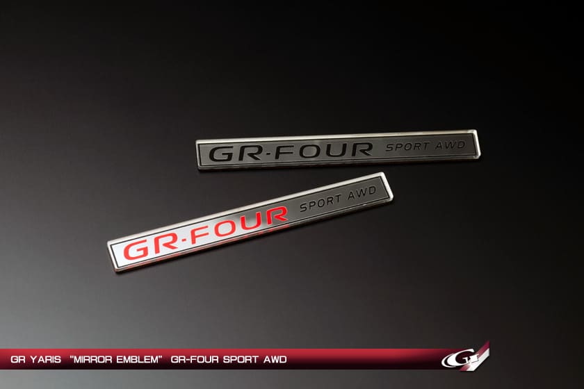 GRAZIO GR-FOUR SPORT AWD Mirror Emblem for Toyota GR Yaris
