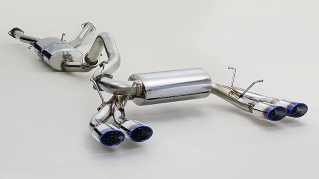 GANADOR Ultimate Power Tune Double Oval Titanium Tail Muffler for Modellista LC300 ZX Gasoline