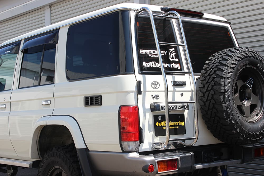 4x4 Engineering Stainless Steel Rear Ladder for Land Cruiser 70