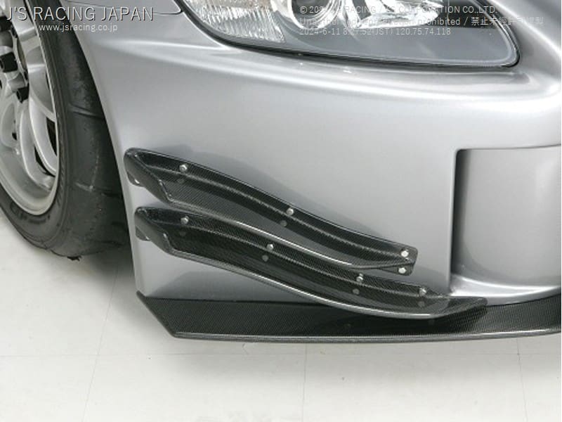 J'S RACING TYPE-S Bumper Exclusive Carbon Twin Canard for Honda S2000 AP1