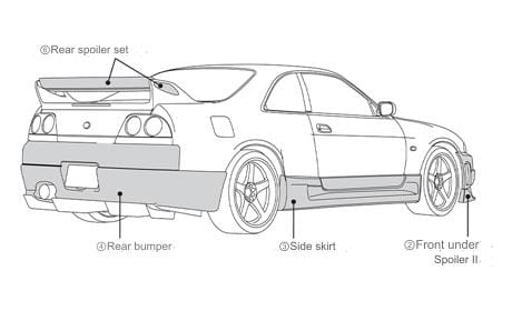 NISMO Rear Bumper for BCNR33 Skyline GT-R 85050-RS595