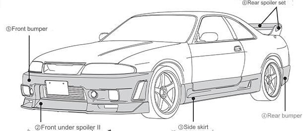 NISMO Side Skirt for BCNR33 Skyline GT-R 76410-RS595