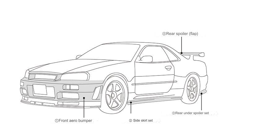 NISMO Front Aero Bumper for BNR34 Skyline GT-R 62020-RSR45