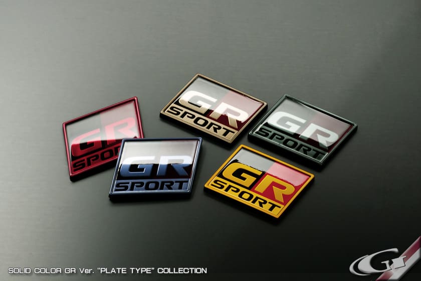 GRAZIO SOLID COLOR "GR Ver" PLATE TYPE Emblem for Toyota