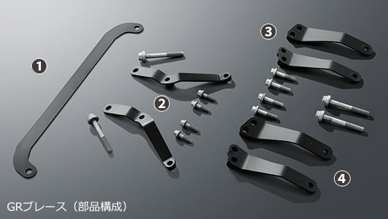 TRD GR Door Stabilizer & GR Brace Set for Toyota Vellfire 2023~