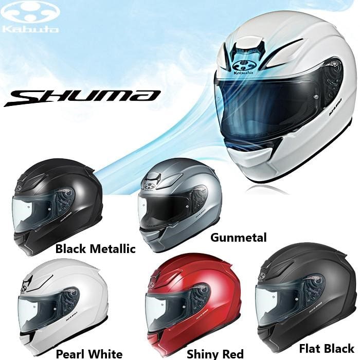 KABUTO SHUMA SOLID CLOR FULL FACE HELMET
