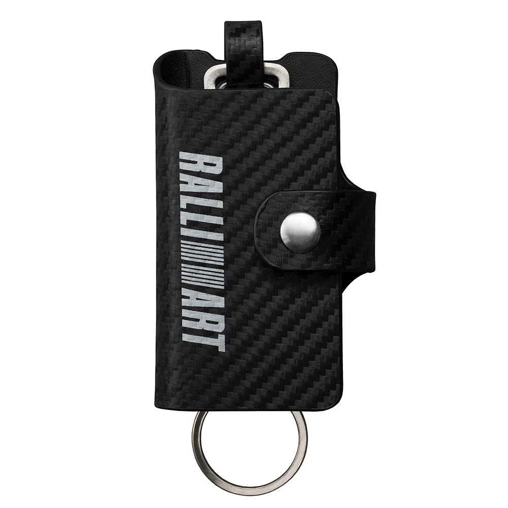 RALLIART Carbon Pattern Leather Key Case