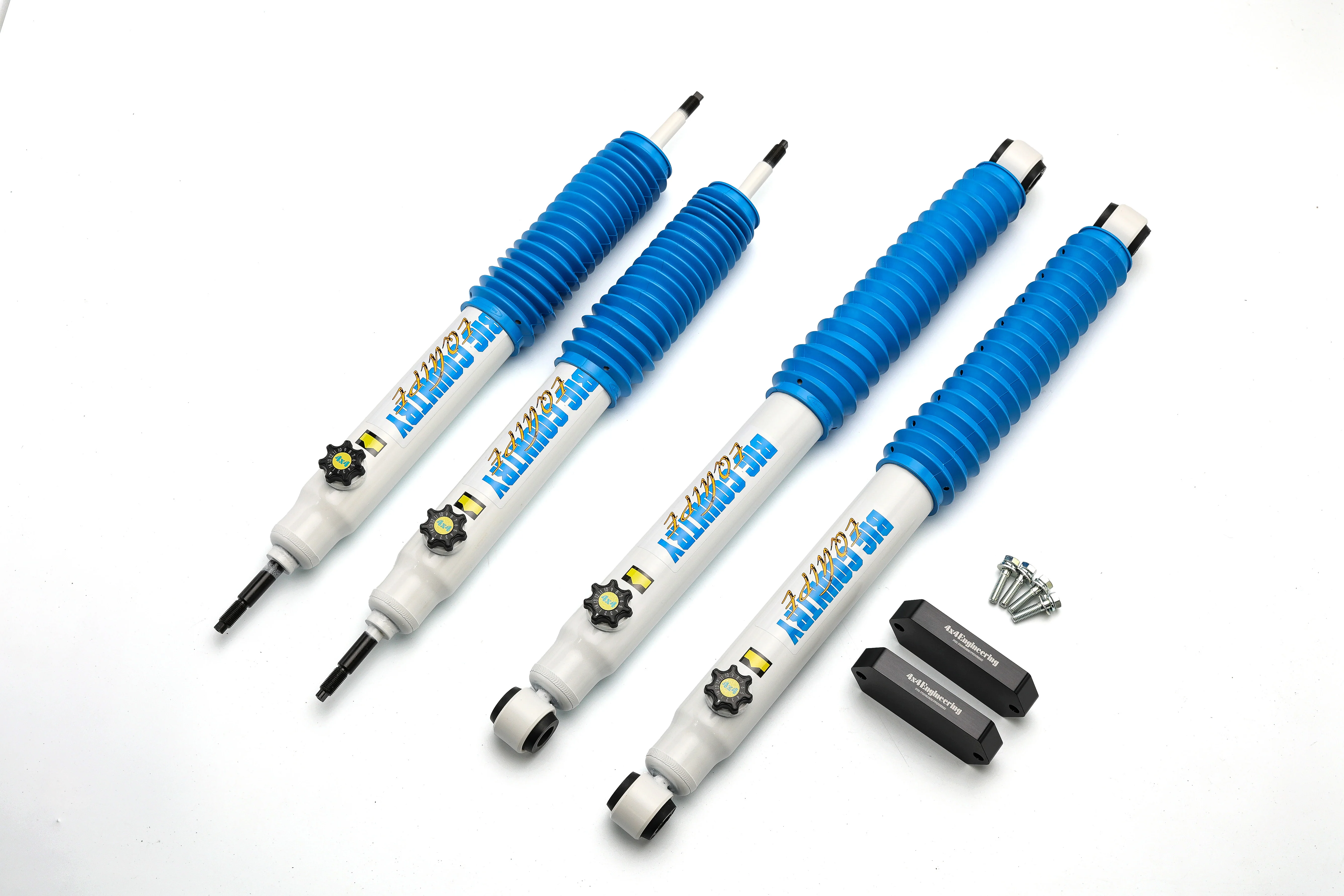 4X4 ENGINEERING Shock Absorber & Rear Bump Stopper Extension Spacer Kit for Land Cruiser 70 (GDJ76)