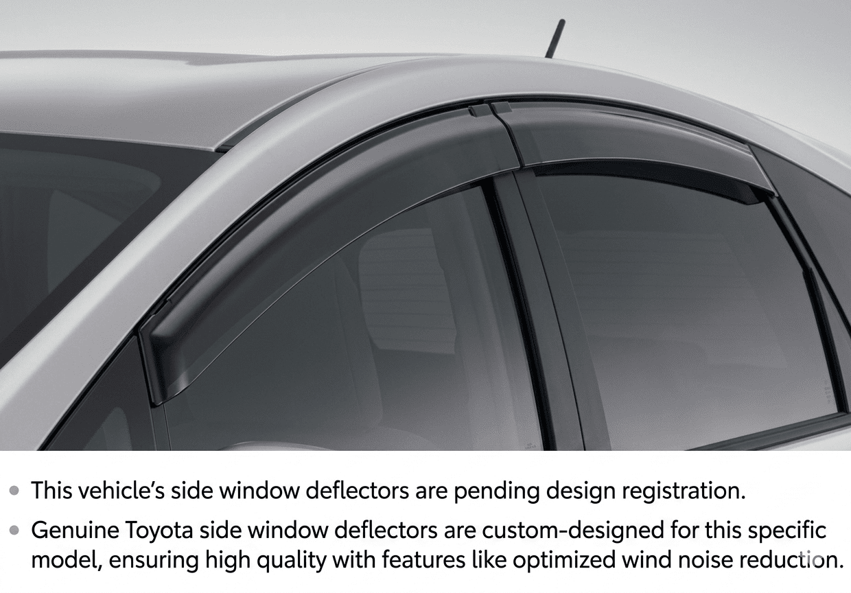 Toyota Genuine Wide Door Visor For Toyota Prius Alpha